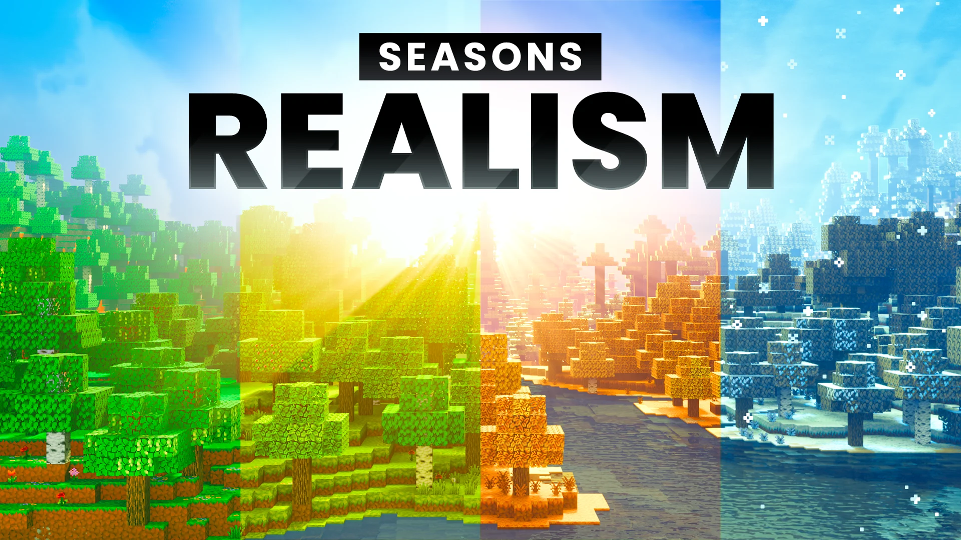 Seasons Realism+ key art: Spring, Summer, Fall, and Winter